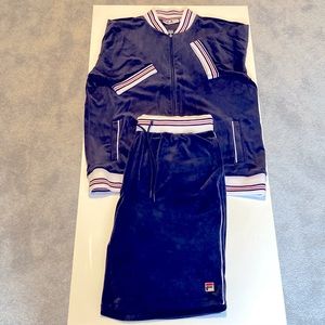 FILA VELOUR SHORT SET